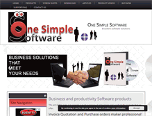 Tablet Screenshot of onesimplesoftware.com